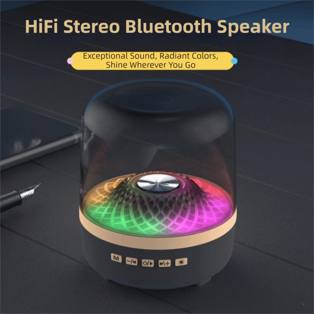 Soundbar Bluetooth Home - Bluetooth 5.4 HiFi-Stereo-Lautsprecher, tragbares Nachtlicht, kabellose