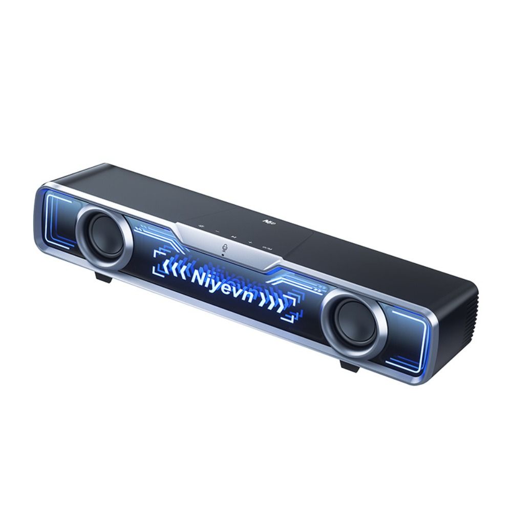 Soundbar Bluetooth Home - USB-betriebener Desktop-Computer-Lautsprecher mit Mikrofon, geringe Latenz,