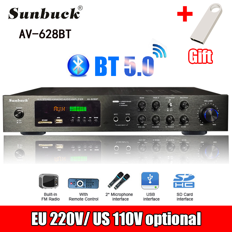 Home Cinema Receiver - 110/220V 2000W Bluetooth-Leistungsverstärker Audio-Subwoofer HiFi-Stereo-Surround-Sound Digitalverstärker