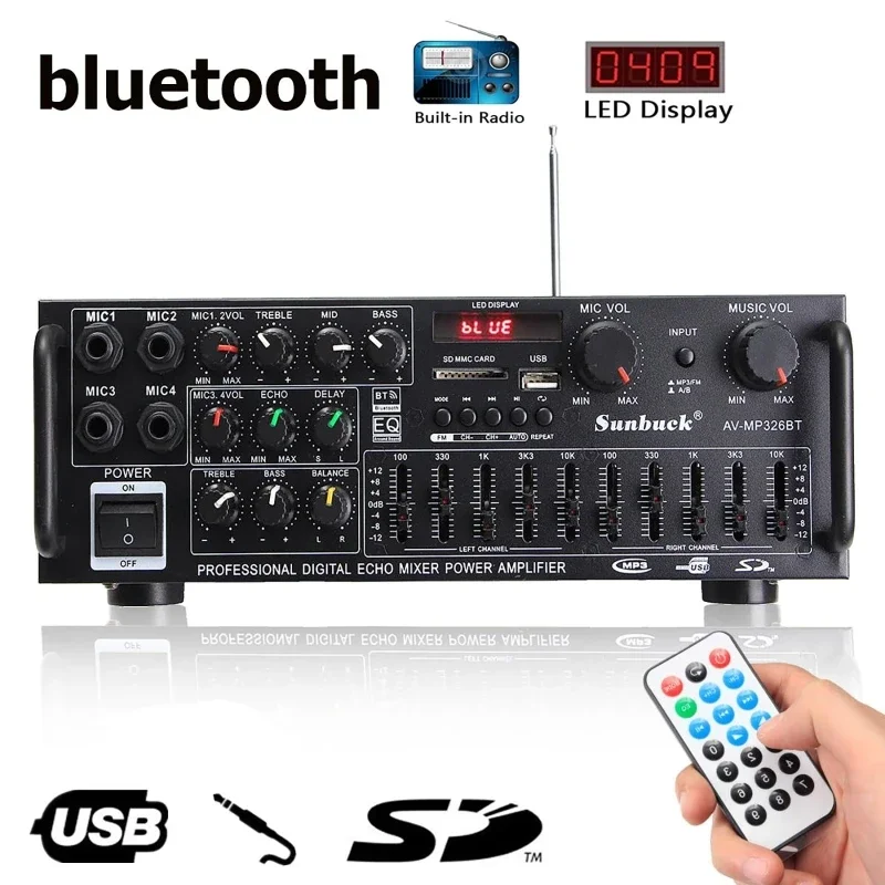 Home Cinema Receiver - 2000W Bluetooth Audio Power Verstärker HiFi