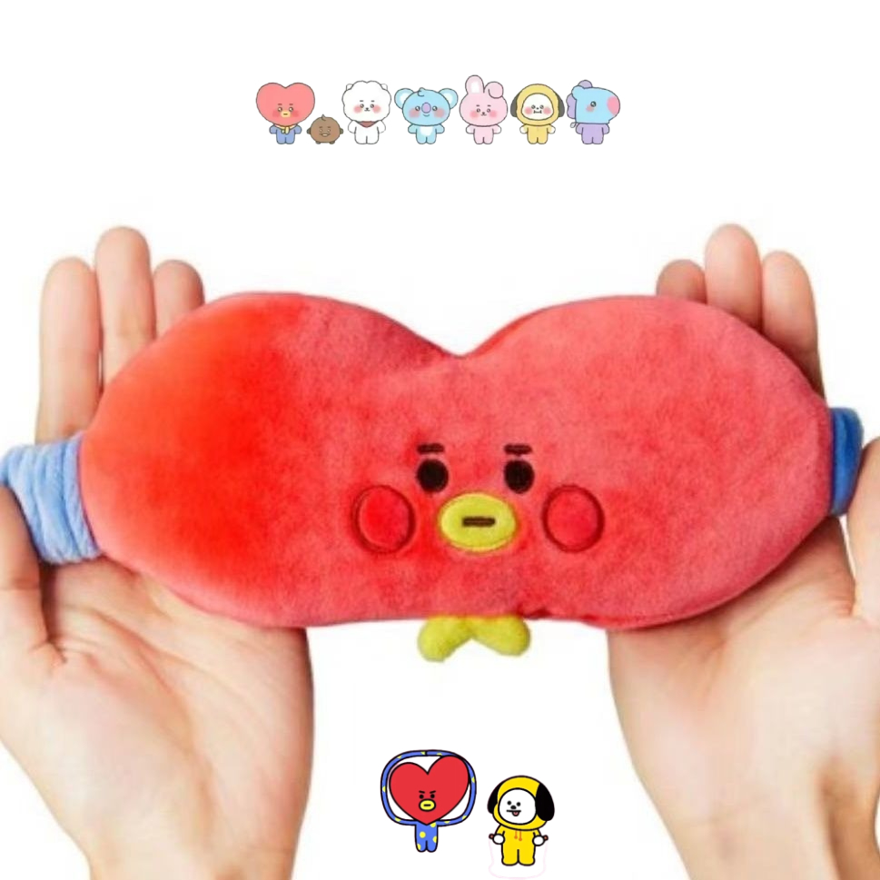 Home Cinema Lighting - BT21 Cartoon Niedliche Plüsch-Augenmaske Kawaii Unisex