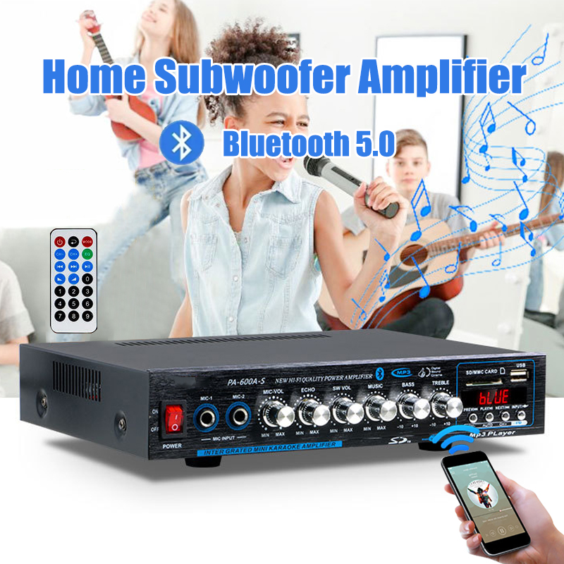 Home Cinema Receiver - Hochleistungs-Profi-Hifi-Bluetooth-Verstärker 4.1-Kanal Surround-Sound FM USB Fernbedienung