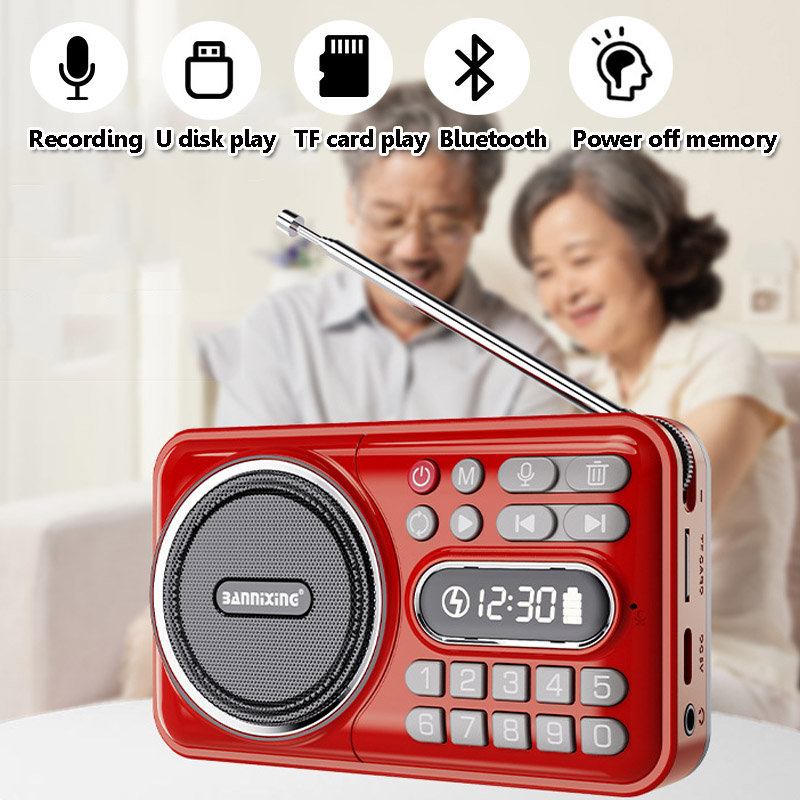 Soundbar Bluetooth Home - Mini-Taschen-FM-Radio, beste Empfangsradios mit LED-Anzeige, kabellose