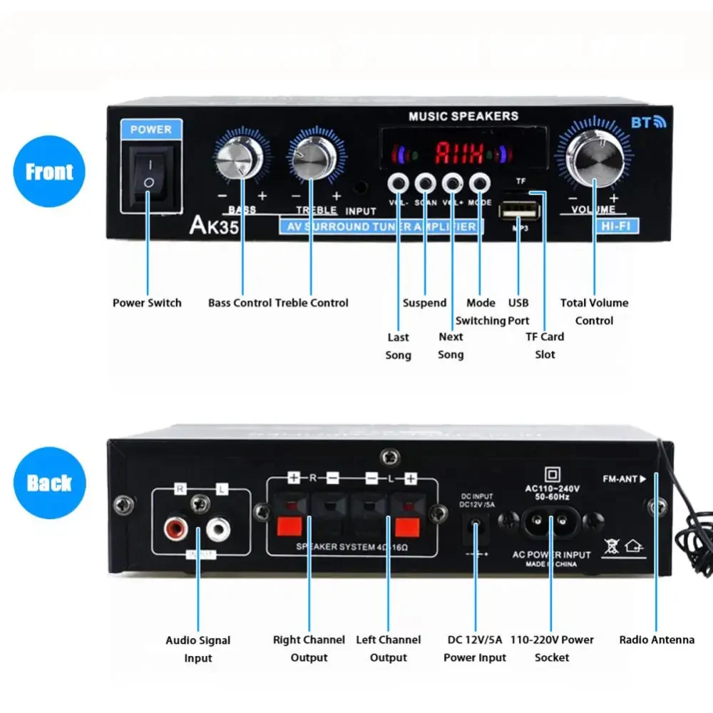 HiFi Digital AK35 Bluetooth Ve – Home Cinema Receiver Bewertung und Preis