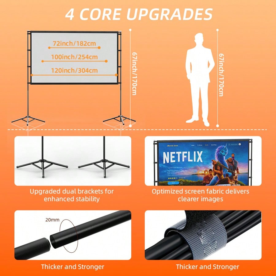 XBJ 100 Zoll 4K Ultra HD Proje – Home Cinema Screen Bewertung und Preis
