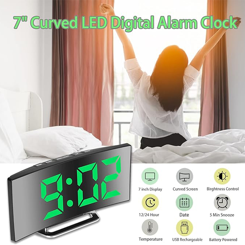 LED Digital Wecker Gebogene Bi – Home Cinema Screen Bewertung und Preis
