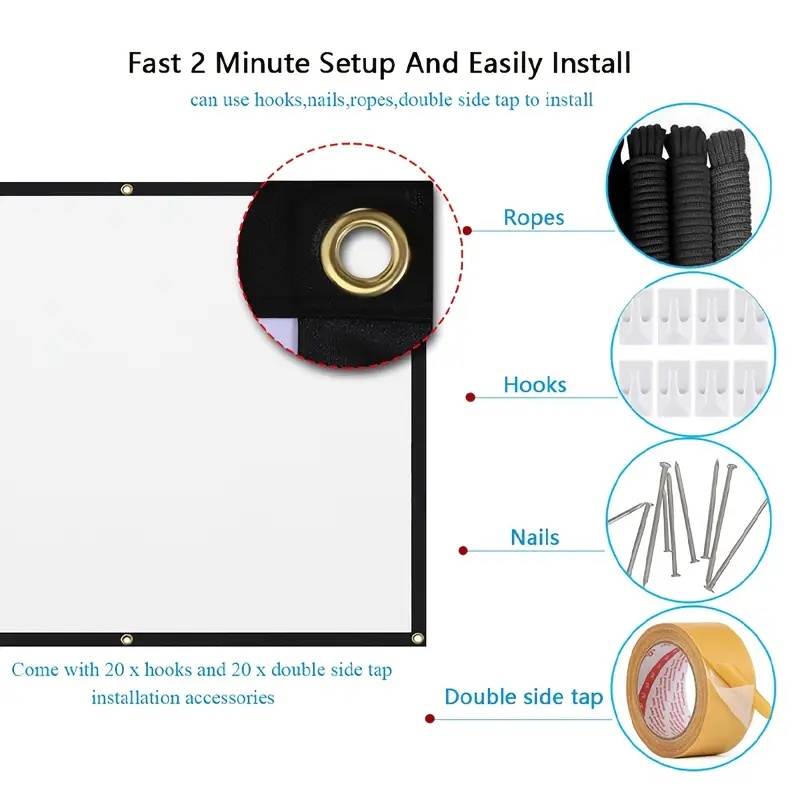 Beamer-Leinwand 16:9 für Innen – Home Cinema Screen Bewertung und Preis