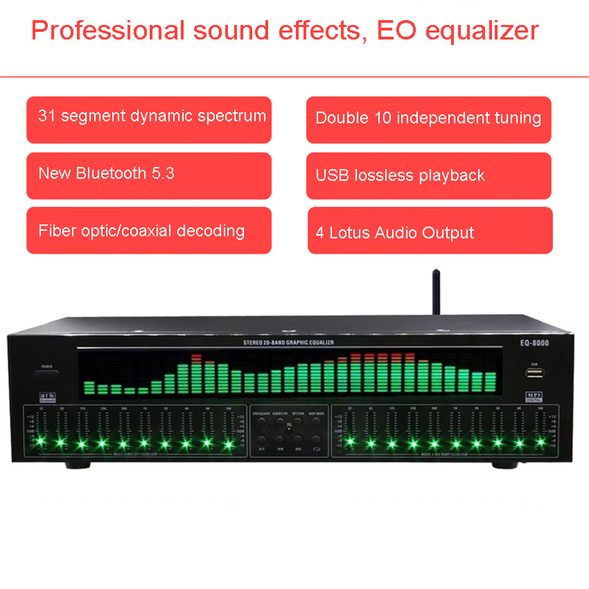 EQ8000 Equalizer Bluetooth 5.3 – Home Cinema Receiver Bewertung und Preis